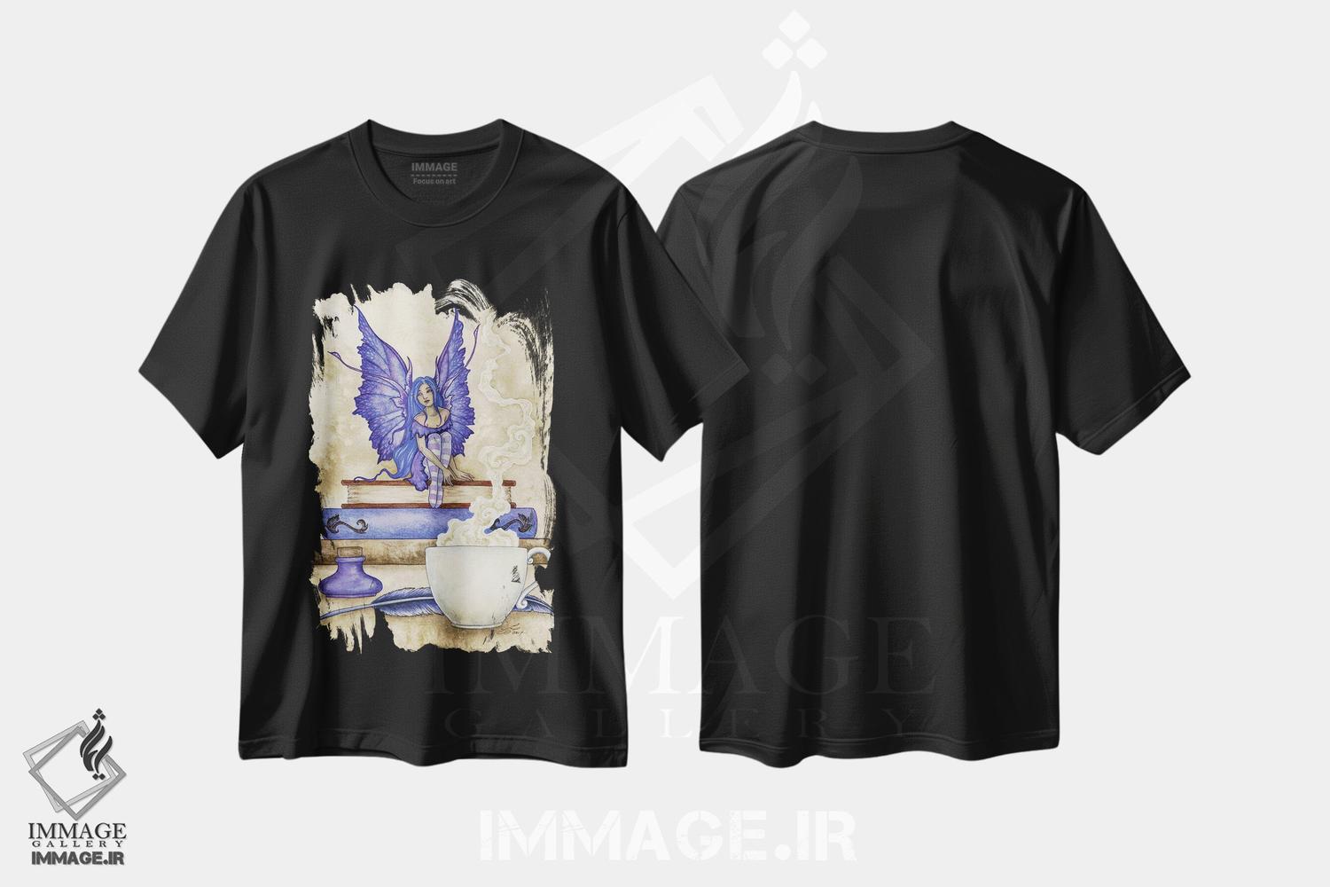 تیشرت طرح دار کتاب خوان II، دست نقاشی و طراحی دستی اثر امی براون | immage.ir