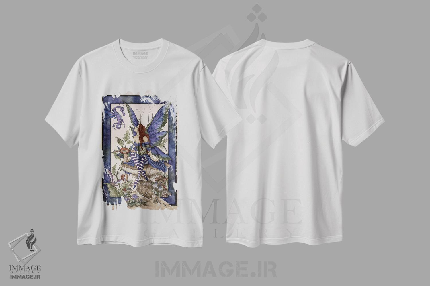 تیشرت طرح دار انتهای باغ، دست نقاشی و طراحی دستی اثر امی براون | immage.ir