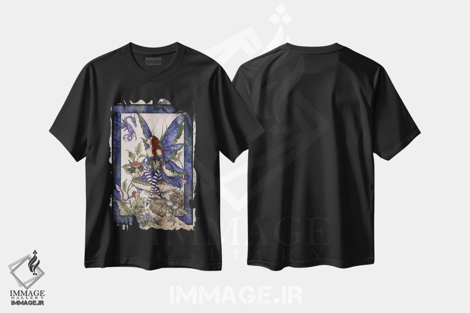 تیشرت طرح دار انتهای باغ، دست نقاشی و طراحی دستی اثر امی براون | فروشگاه ایماژ