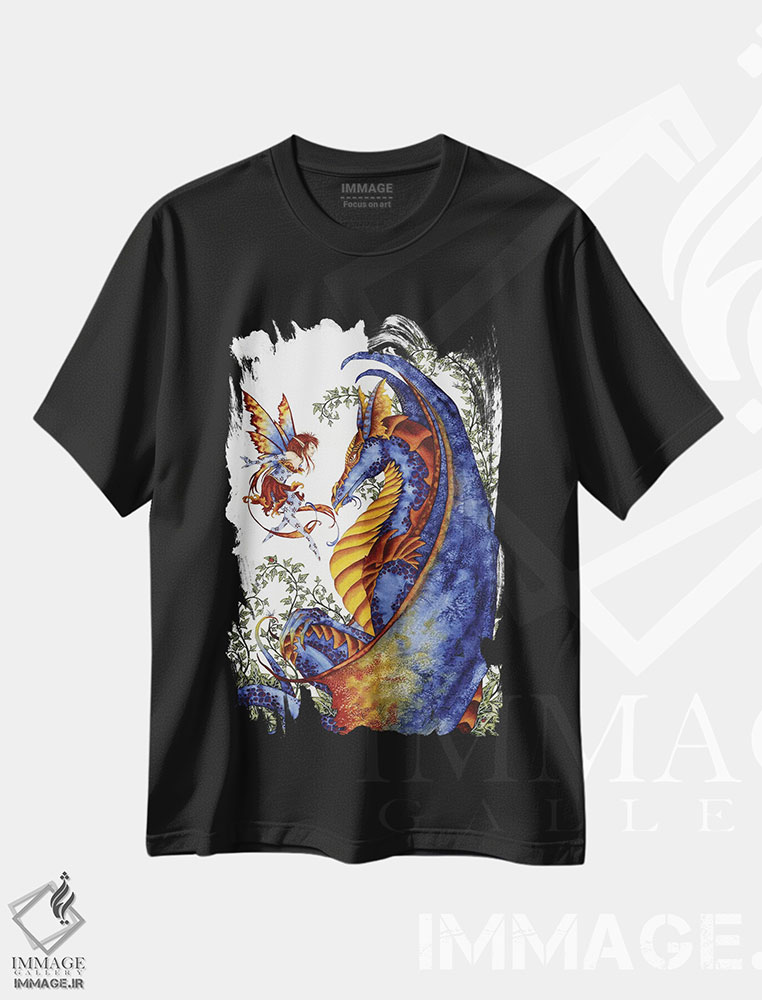 تیشرت طرح دار کنجکاوی، دست نقاشی و طراحی دستی اثر امی براون | فروشگاه ایماژ