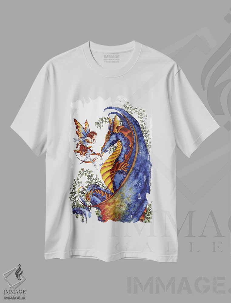 تیشرت طرح دار کنجکاوی، دست نقاشی و طراحی دستی اثر امی براون | immage.ir