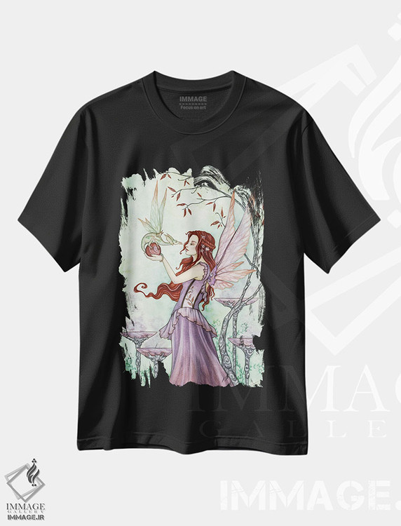 تیشرت طرح دار گوی اژدها، دست نقاشی و طراحی دستی اثر امی براون | immage.ir