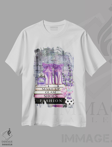 تیشرت طرح دار مد آرایشی و جذاب، دکور معاصر اثر هنرِ چونی | فروشگاه ایماژ