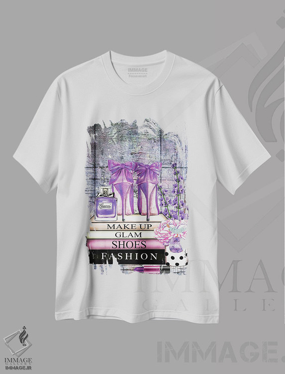 تیشرت طرح دار مد آرایشی و جذاب، دکور معاصر اثر هنرِ چونی | فروشگاه ایماژ