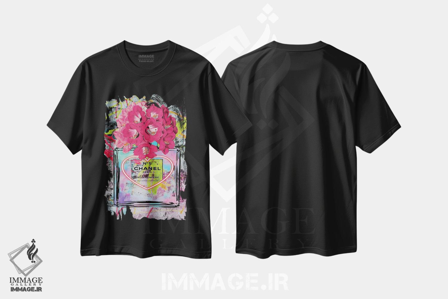 تیشرت طرح دار گرافیتی شنل II، دکور معاصر اثر هنرِ چونی | فروشگاه ایماژ