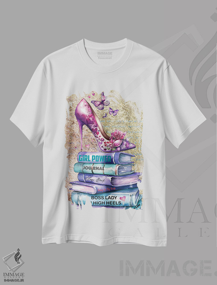 تیشرت طرح دار قدرت دخترانه، هنر دیجیتال اثر هنرِ چونی | immage.ir