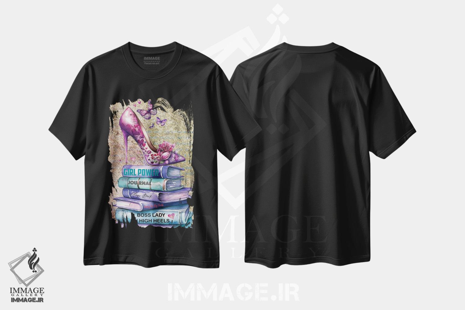 تیشرت طرح دار قدرت دخترانه، هنر دیجیتال اثر هنرِ چونی | فروشگاه ایماژ