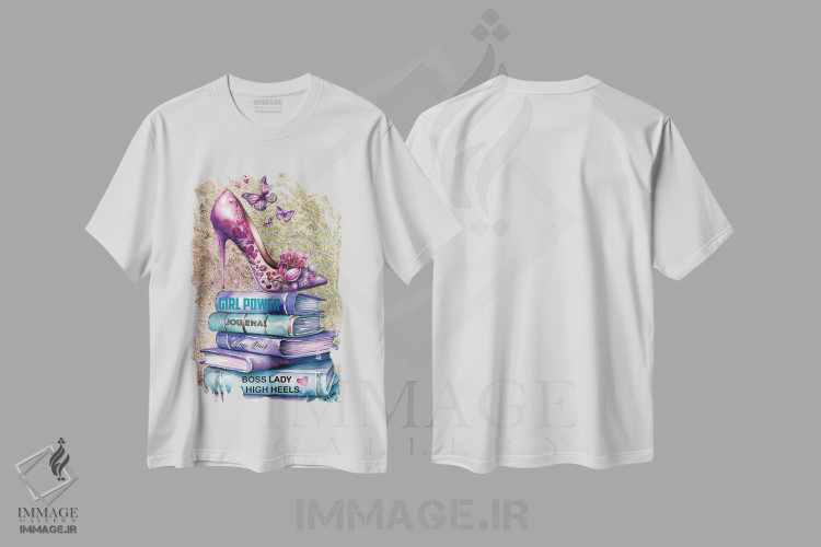 تیشرت طرح دار قدرت دخترانه، هنر دیجیتال اثر هنرِ چونی | immage.ir