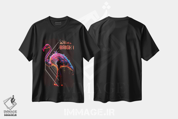 تیشرت طرح دار درخشان بدرخش، هنر دیجیتال اثر هنرِ چونی | immage.ir