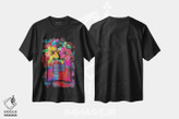تیشرت طرح دار گرافیتی شیشه عطر میوه گل ساعتی، هنر دیجیتال اثر هنرِ چونی | فروشگاه ایماژ