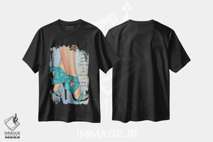 تیشرت طرح دار ارزش خود را بدان، هنر دیجیتال اثر هنرِ چونی | فروشگاه ایماژ