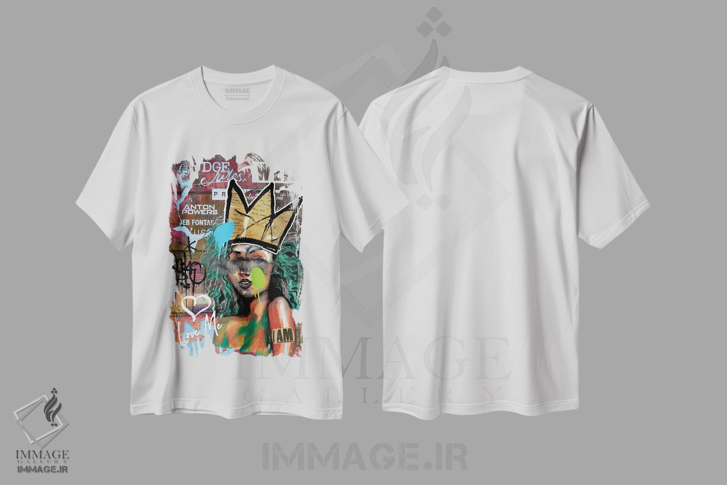 تیشرت طرح دار دوستم داشته باش، هنر آمریکایی آفریقایی تبار اثر هنرِ چونی | immage.ir