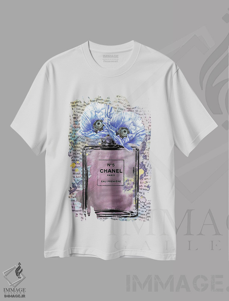 تیشرت طرح دار شنل بنفش، هنر دیجیتال اثر هنرِ چونی | فروشگاه ایماژ