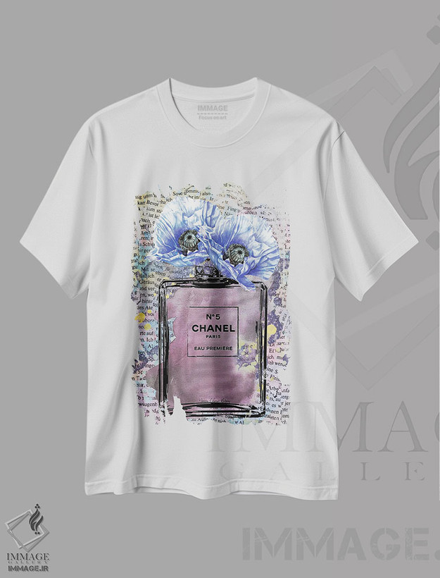 تیشرت طرح دار شنل بنفش، هنر دیجیتال اثر هنرِ چونی | فروشگاه ایماژ