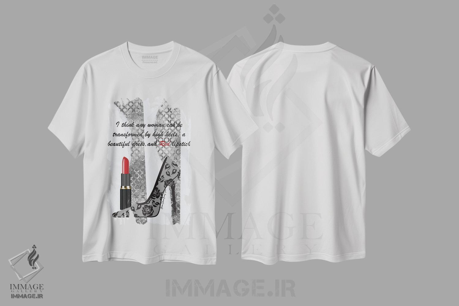 تیشرت طرح دار زن متحول شده I، هنر دیجیتال اثر هنرِ چونی | فروشگاه ایماژ