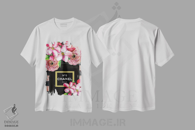 تیشرت طرح دار شنل شکوفا در پاریس، دکور معاصر اثر هنرِ چونی | فروشگاه ایماژ