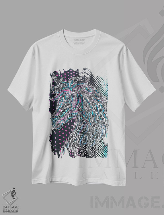 تیشرت طرح دار یونیکورن افسانه ای، دکور معاصر اثر امی داینر | فروشگاه ایماژ