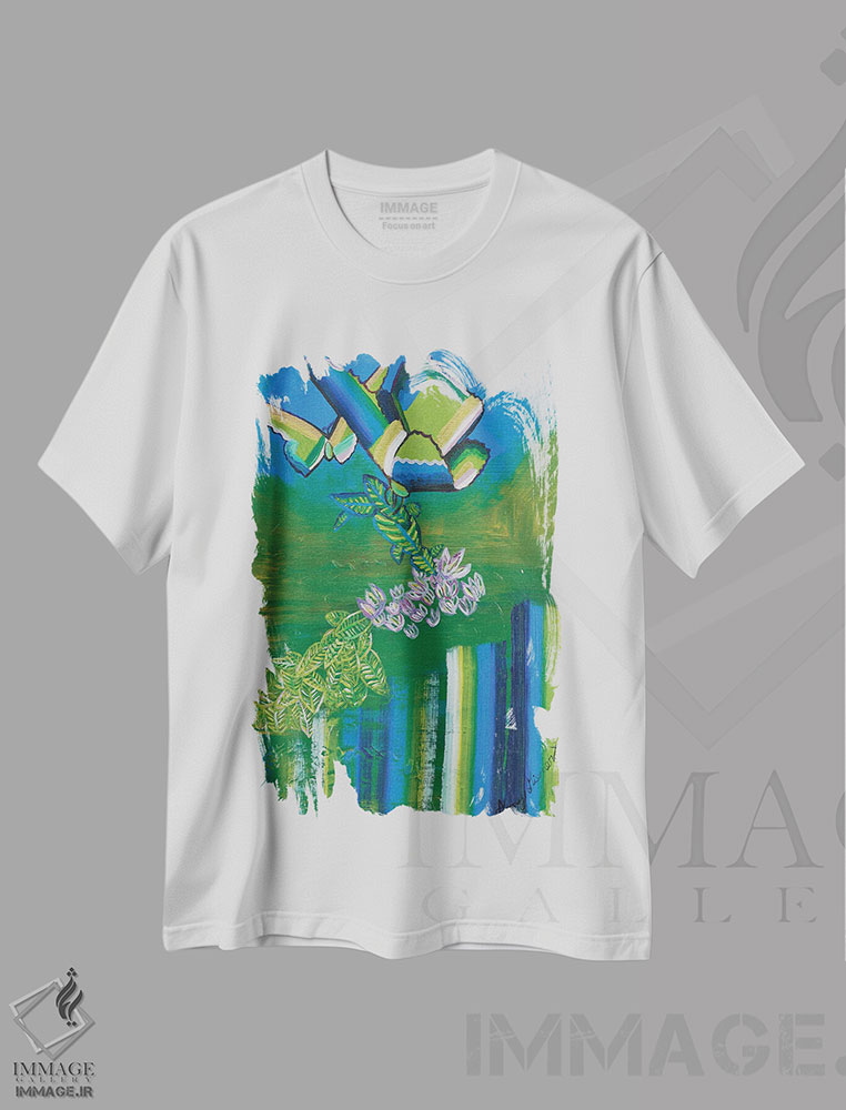 تیشرت طرح دار پروانه ها، آبستره اثر امی داینر | immage.ir