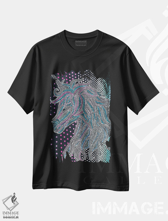 تیشرت طرح دار یونیکورن افسانه ای، دکور معاصر اثر امی داینر | immage.ir