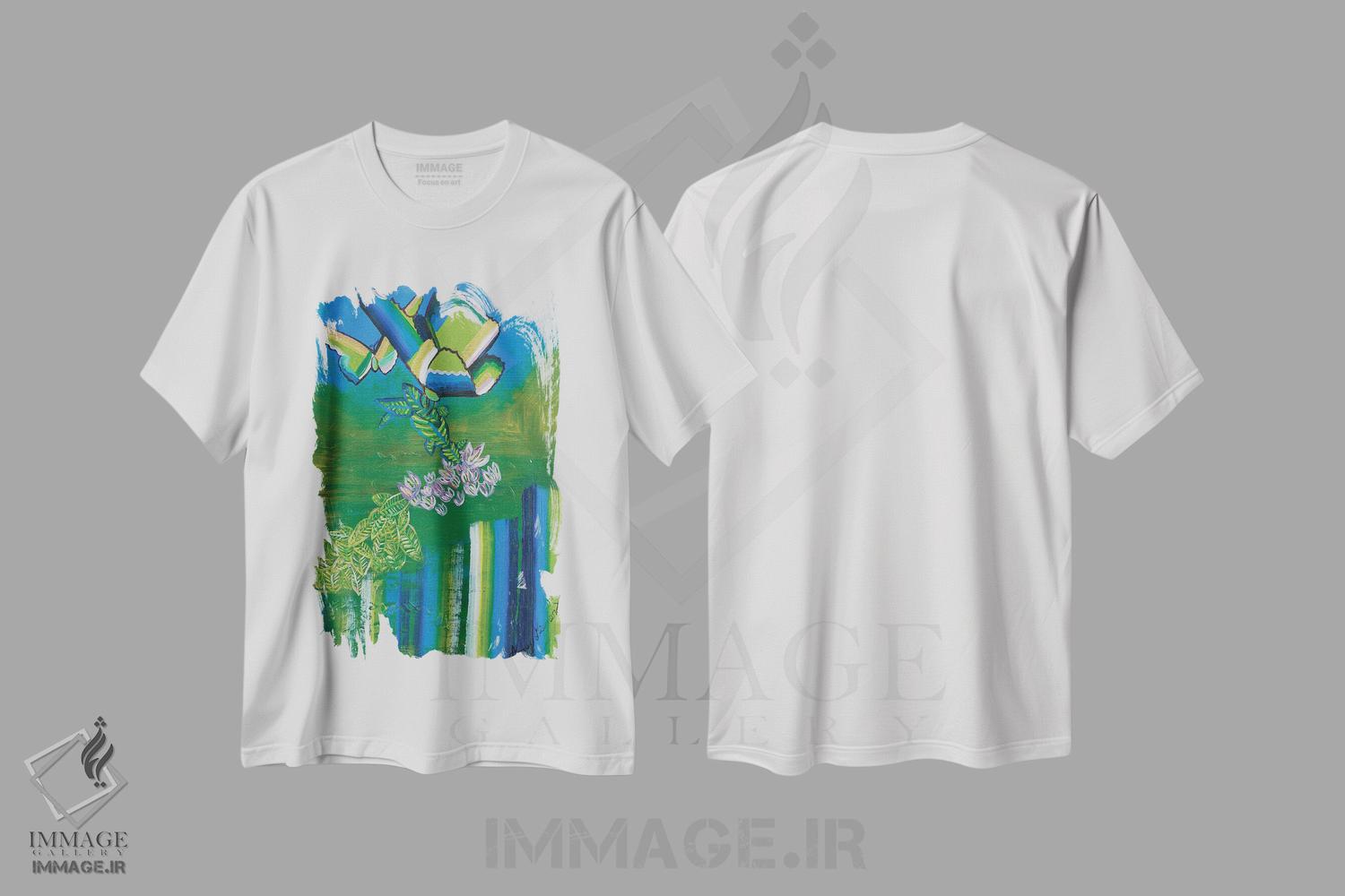 تیشرت طرح دار پروانه ها، آبستره اثر امی داینر | immage.ir