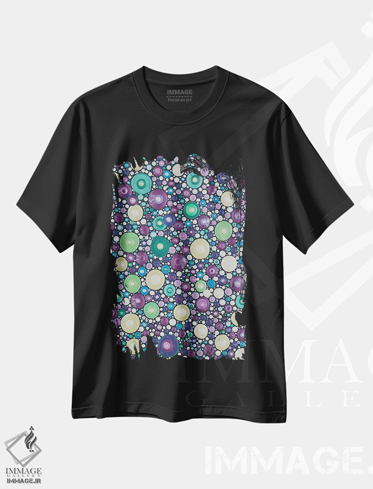 تیشرت طرح دار حجم/صدا، آبستره اثر امی داینر | فروشگاه ایماژ
