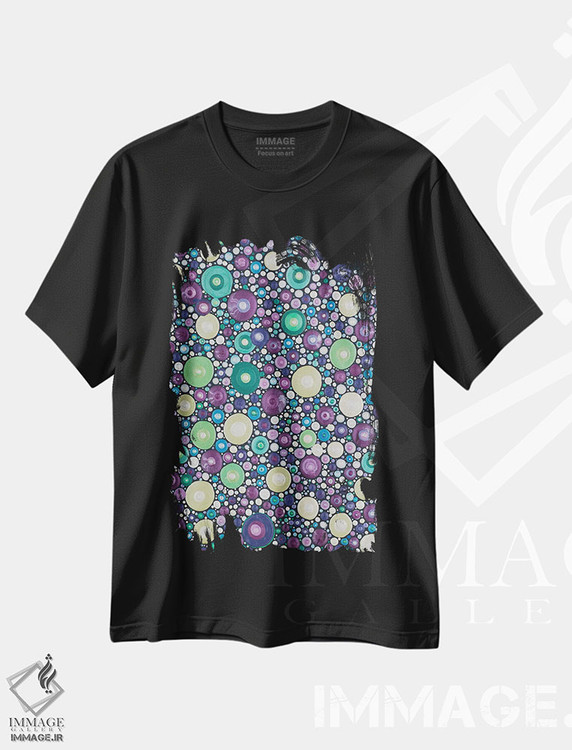 تیشرت طرح دار حجم/صدا، آبستره اثر امی داینر | فروشگاه ایماژ