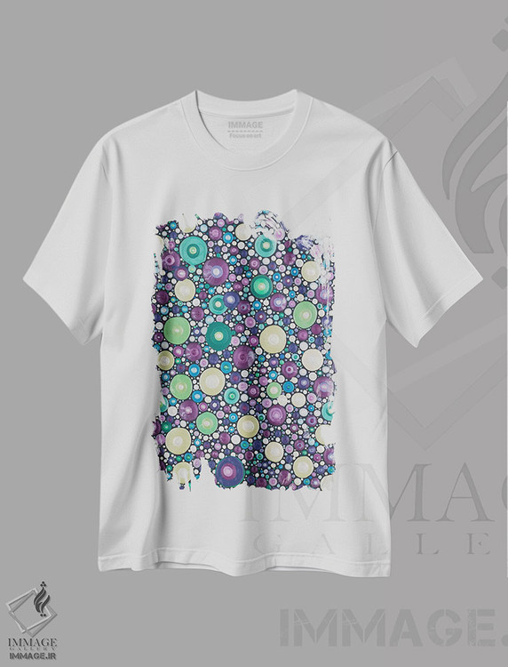 تیشرت طرح دار حجم/صدا، آبستره اثر امی داینر | immage.ir