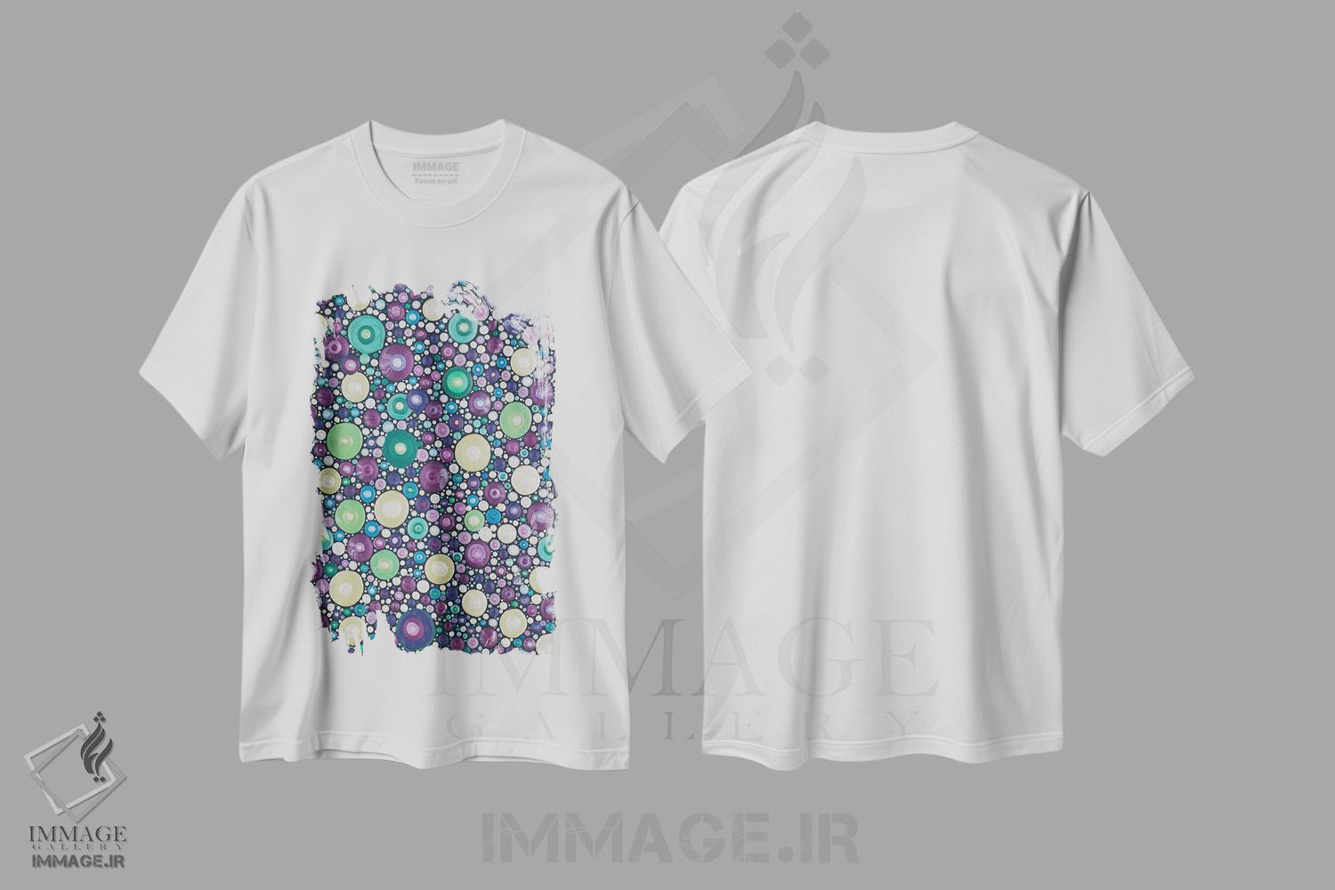 تیشرت طرح دار حجم/صدا، آبستره اثر امی داینر | immage.ir