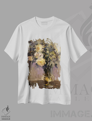 تیشرت طرح دار گلدان عصرگاهی، تزئینی اثر الین استیونز | فروشگاه ایماژ