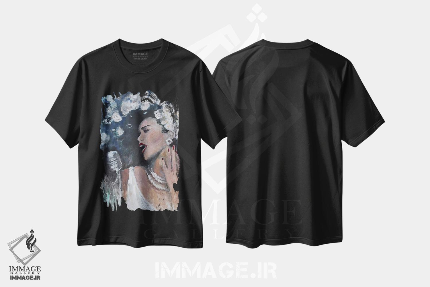 تیشرت طرح دار برایم بخوان، تزئینی اثر الین استیونز | immage.ir