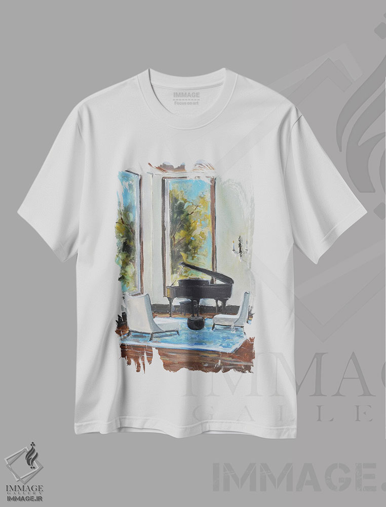 تیشرت طرح دار اتاق نشیمن، تزئینی اثر الین استیونز | immage.ir