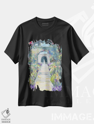 تیشرت طرح دار گذرگاه آرام، آبستره اثر الین استیونز | فروشگاه ایماژ