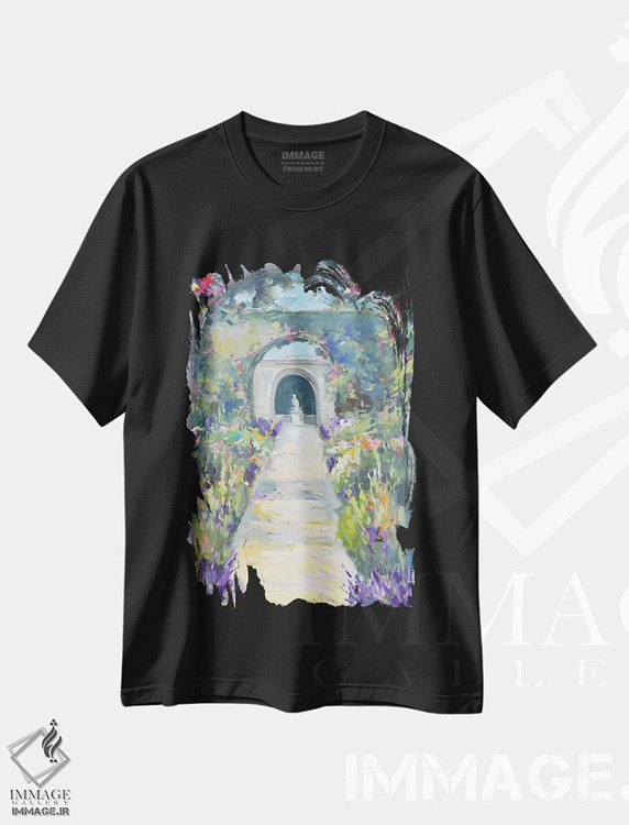 تیشرت طرح دار گذرگاه آرام، آبستره اثر الین استیونز | فروشگاه ایماژ