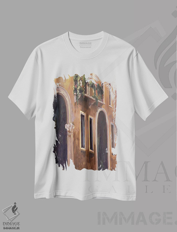 تیشرت طرح دار پنجره های ونیز، تزئینی اثر الین استیونز | فروشگاه ایماژ