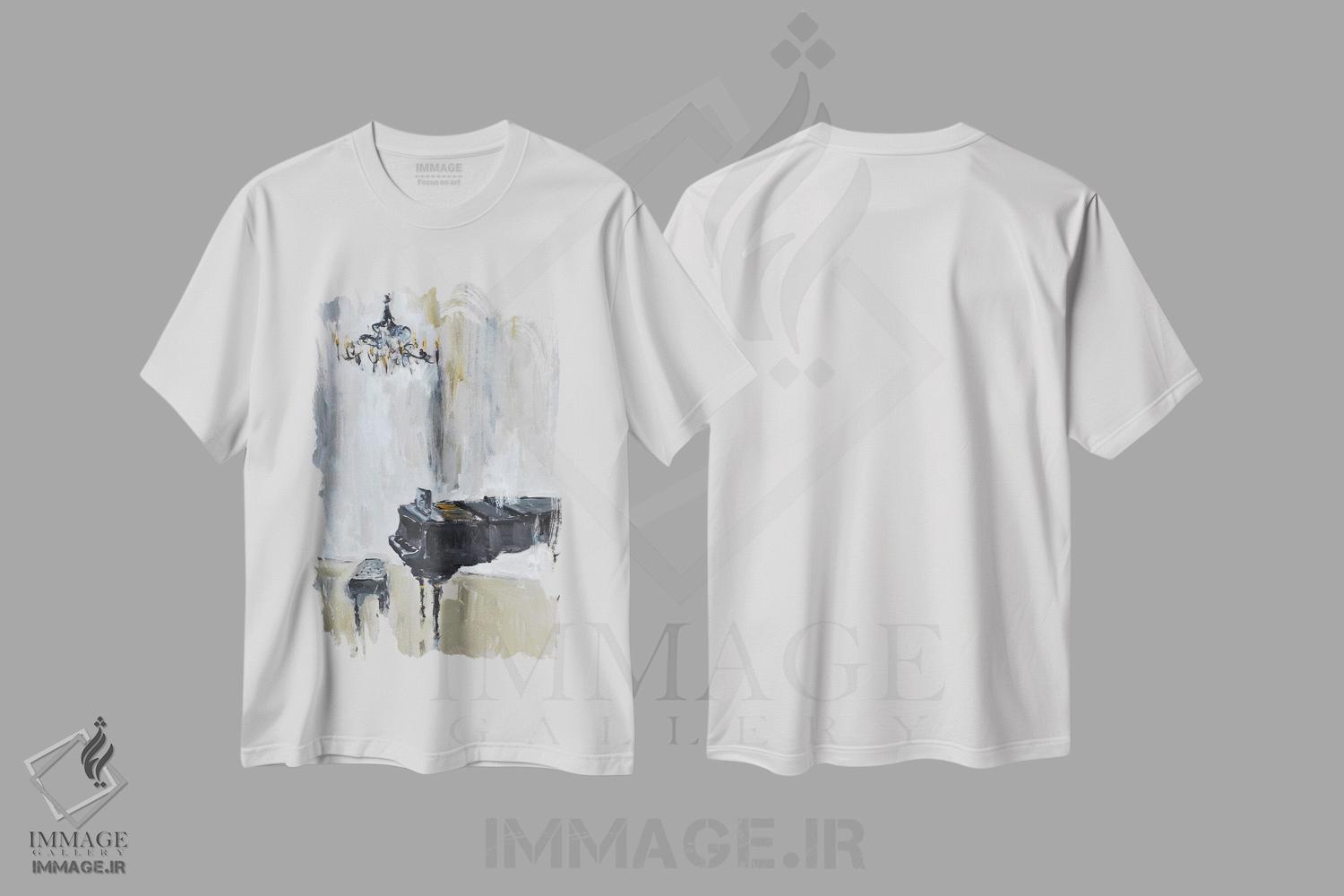 تیشرت طرح دار پیانوی کوچک شماره ۳، مدیوم اثر الین استیونز | immage.ir