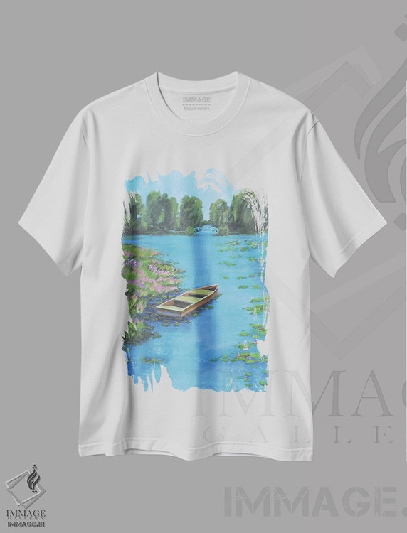 تیشرت طرح دار حوضچه قایق، تزئینی اثر الین استیونز | فروشگاه ایماژ