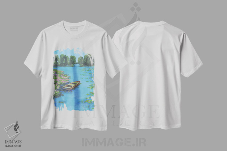تیشرت طرح دار حوضچه قایق، تزئینی اثر الین استیونز | فروشگاه ایماژ