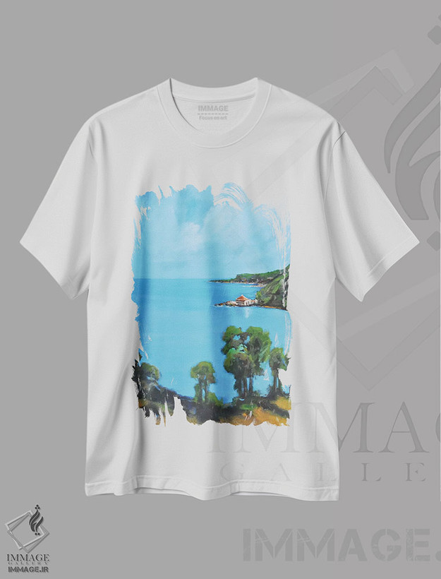 تیشرت طرح دار خلیج من، تزئینی اثر الین استیونز | فروشگاه ایماژ