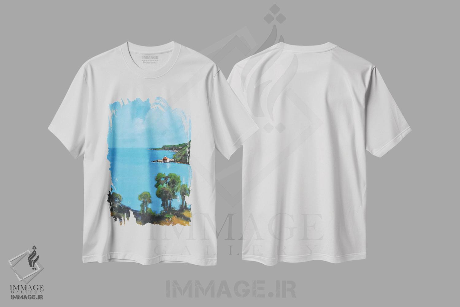 تیشرت طرح دار خلیج من، تزئینی اثر الین استیونز | فروشگاه ایماژ
