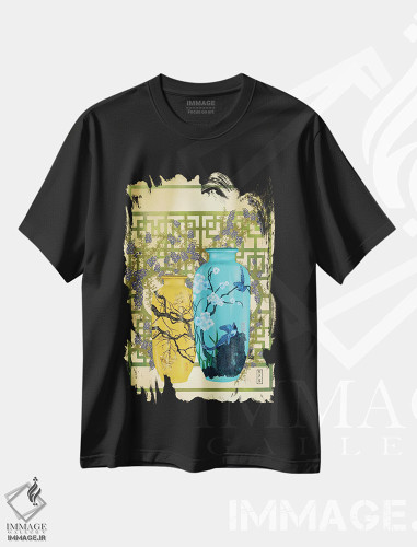 تیشرت طرح دار همه چیزهای زیبا، دکور آسیایی اثر آنتونی ون لم | فروشگاه ایماژ
