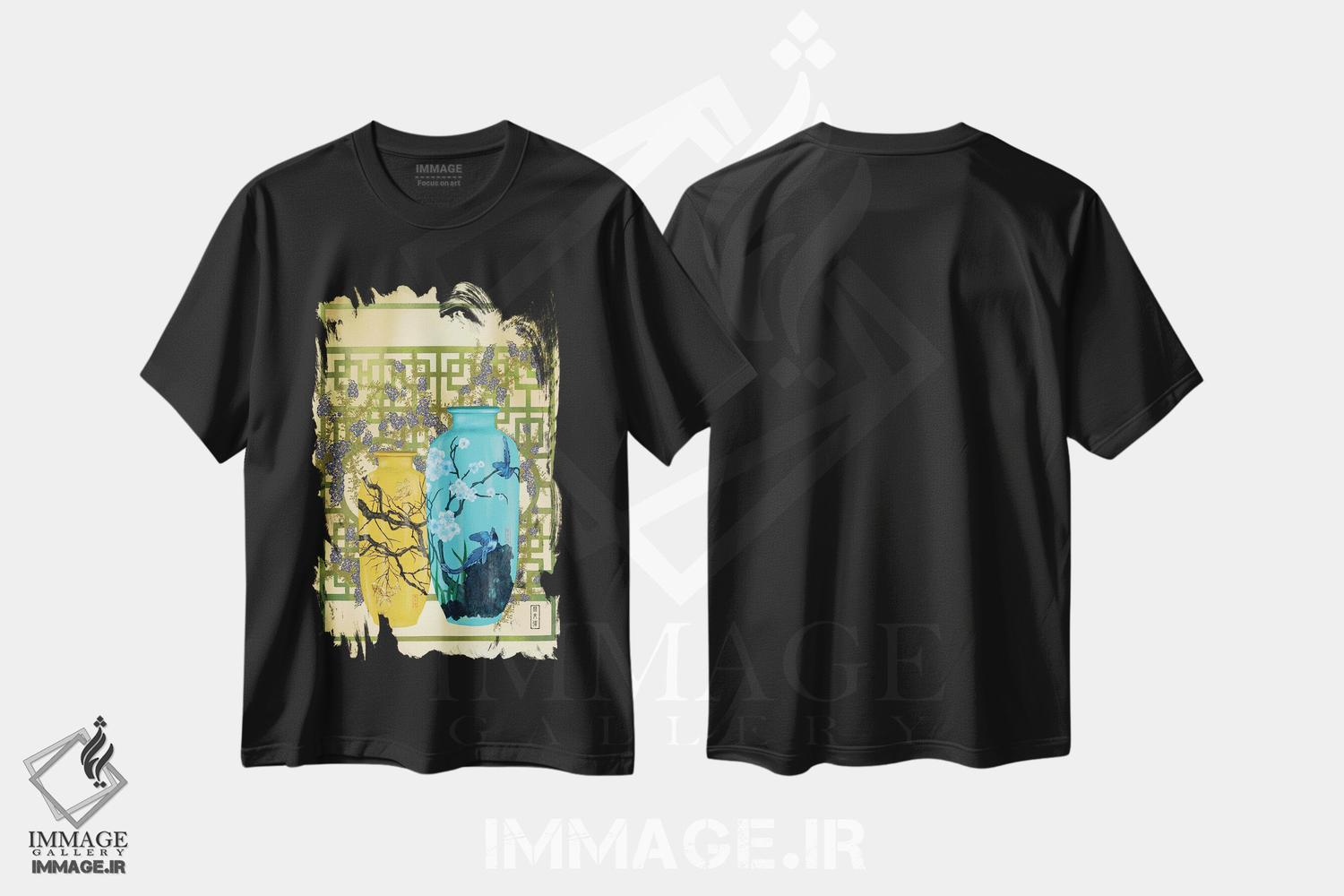 تیشرت طرح دار همه چیزهای زیبا، دکور آسیایی اثر آنتونی ون لم | فروشگاه ایماژ