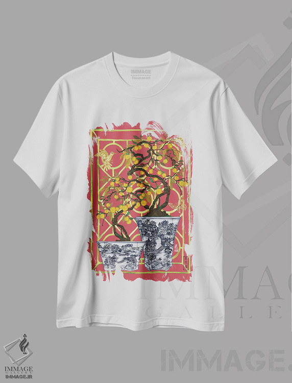 تیشرت طرح دار حس مرکباتی، دکور آسیایی اثر آنتونی ون لم | immage.ir