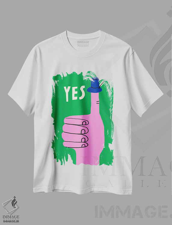 تیشرت طرح دار تأییدی، تزئینی اثر الی وایلد | immage.ir