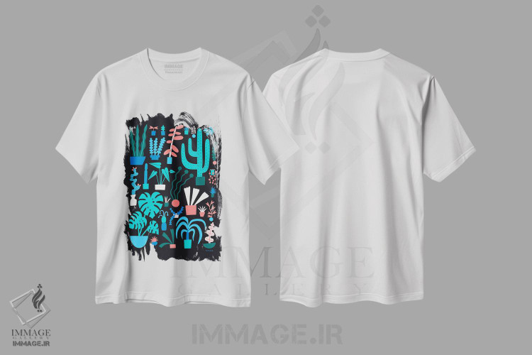تیشرت طرح دار بهشت گیاهی، تزئینی اثر الی وایلد | immage.ir
