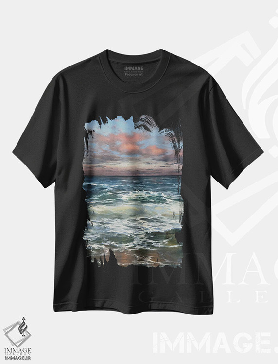تیشرت طرح دار جای خوشحالی من، دکور ساحلی اثر آلسیا یرمیوا | immage.ir