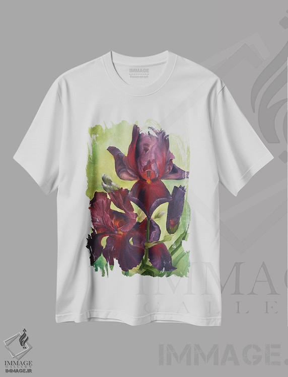 تیشرت طرح دار بازی با زنبق های آتشین، دکور معاصر اثر آلسیا یرمیوا | immage.ir