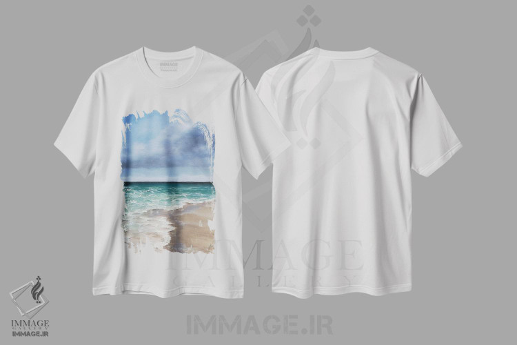 تیشرت طرح دار آرامش پس از طوفان، دکور ساحلی اثر آلسیا یرمیوا | immage.ir