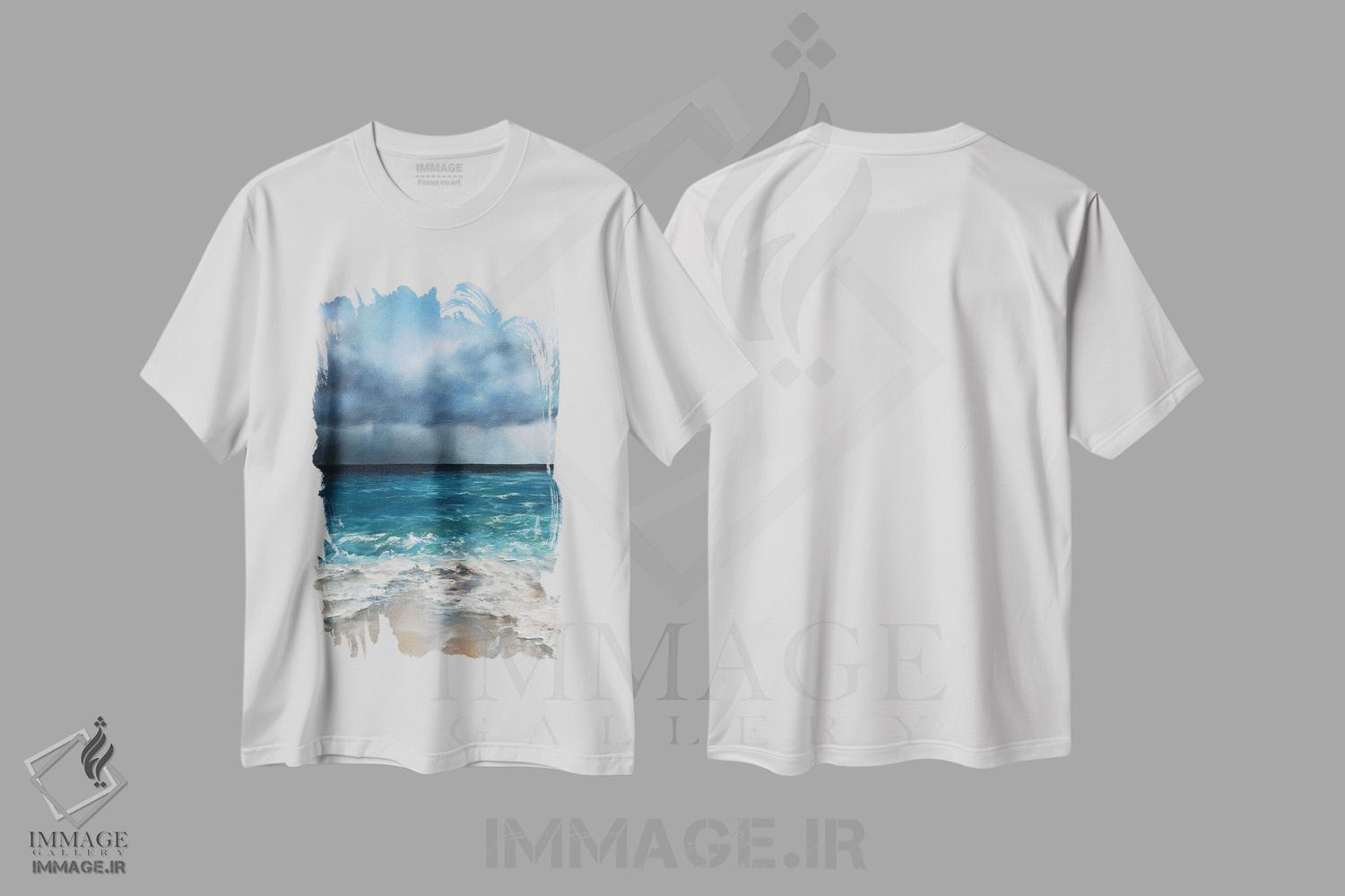 تیشرت طرح دار باران استوایی، دکور ساحلی اثر آلسیا یرمیوا | immage.ir
