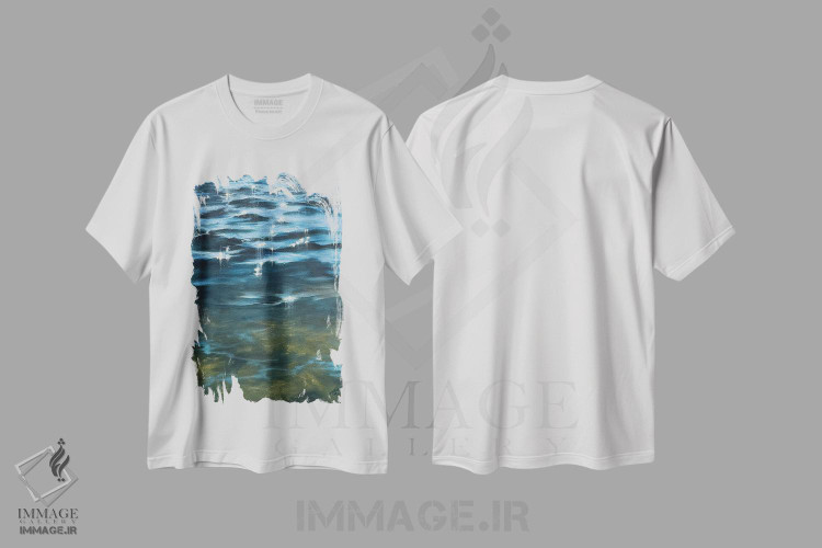 تیشرت طرح دار درخشش ملایم آفتاب، دکور ساحلی اثر آلسیا یرمیوا | immage.ir
