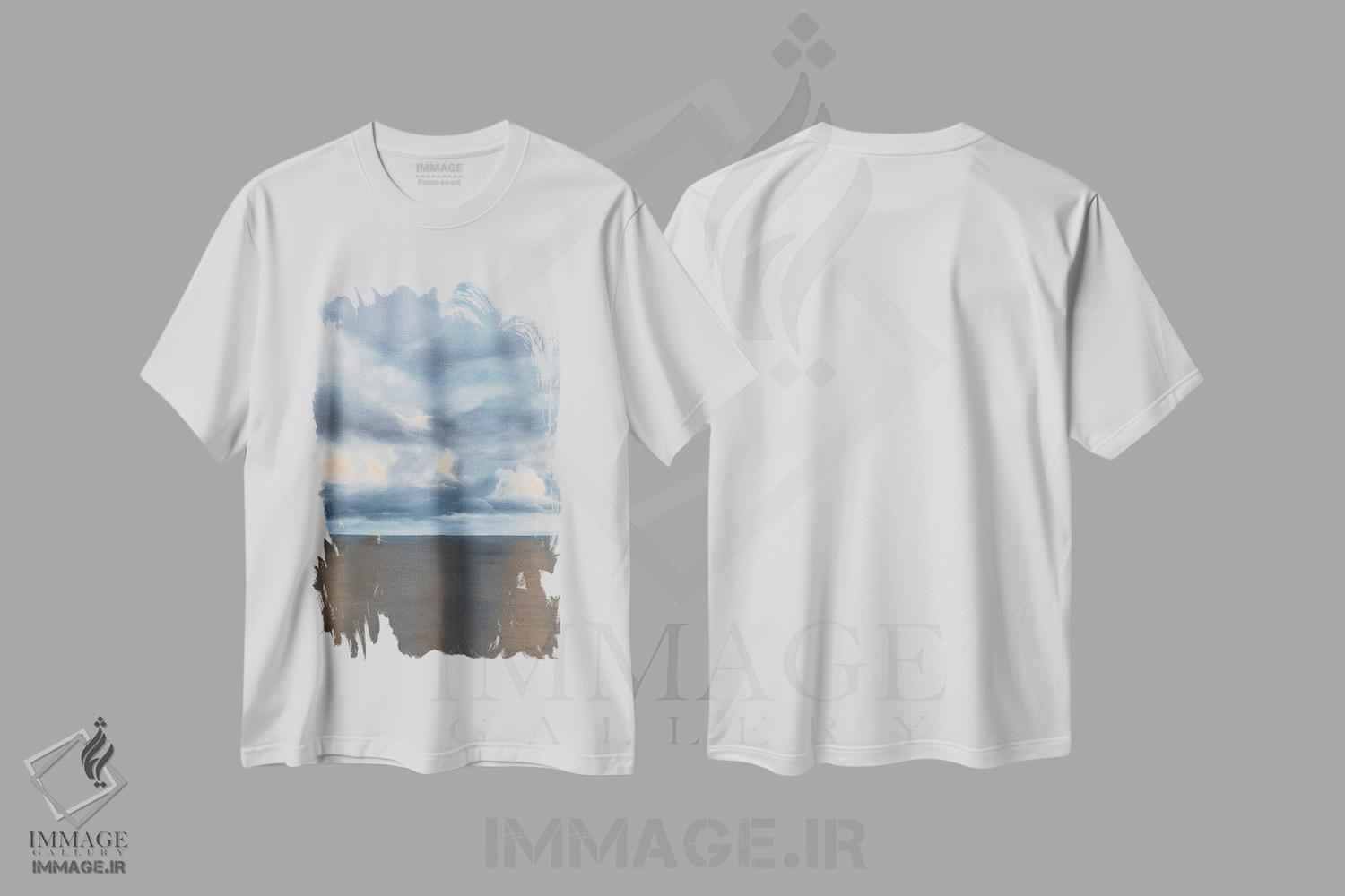 تیشرت طرح دار افق های نو، دکور ساحلی اثر آلسیا یرمیوا | immage.ir